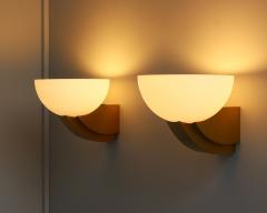 Jean Perzel 2 Pairs of Fine French Art Deco Bronze and Glass Sconces by Jean Perzel - 4272697