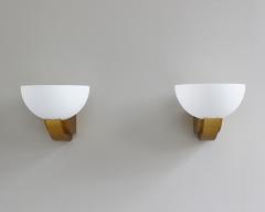 Jean Perzel 2 Pairs of Fine French Art Deco Bronze and Glass Sconces by Jean Perzel - 4272699