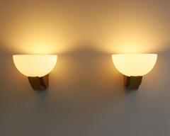 Jean Perzel 2 Pairs of Fine French Art Deco Bronze and Glass Sconces by Jean Perzel - 4272700