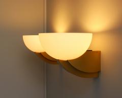 Jean Perzel 2 Pairs of Fine French Art Deco Bronze and Glass Sconces by Jean Perzel - 4272702