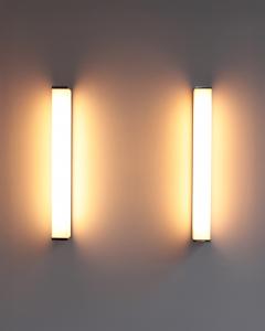 Jean Perzel 2 pairs of Fine French 1960s Glass and Nickel Chrome Sconces by Perzel - 4382024