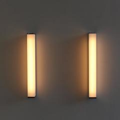 Jean Perzel 2 pairs of Fine French 1960s Glass and Nickel Chrome Sconces by Perzel - 4682634