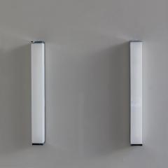 Jean Perzel 2 pairs of Fine French 1960s Glass and Nickel Chrome Sconces by Perzel - 4682641