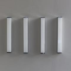 Jean Perzel 2 pairs of Fine French 1960s Glass and Nickel Chrome Sconces by Perzel - 4682642