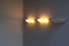 Jean Perzel 3 Fine French Art Deco Fluted Glass and Bronze Wall Lights by Perzel - 2149093