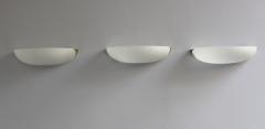 Jean Perzel 3 Fine French Art Deco Fluted Glass and Bronze Wall Lights by Perzel - 2149160