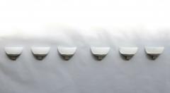 Jean Perzel 3 pairs of Fine French Art Deco Brushed Nickel and Glass Sconces by Jean Perzel - 3861165