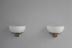 Jean Perzel 3 pairs of Fine French Art Deco Brushed Nickel and Glass Sconces by Jean Perzel - 3861781