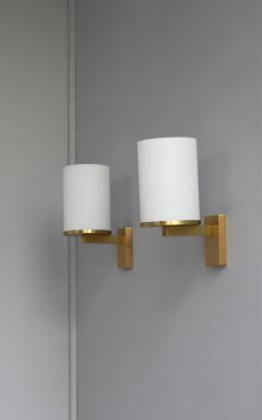 Jean Perzel 5 Fine French Art Deco Glass and Bronze Cylindrical Sconces by Jean Perzel - 2149106
