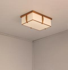 Jean Perzel A Fine French Rectangular Glass and Bronze Ceiling Light by Jean Perzel - 3769823