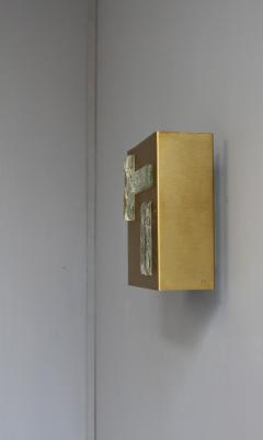 Jean Perzel A French 1970s Bronze and Glass Slab Sconce by Perzel - 612986