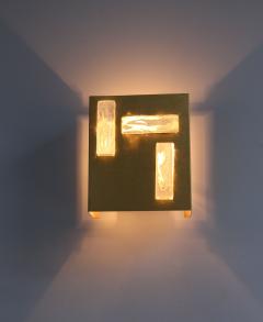Jean Perzel A French 1970s Bronze and Glass Slab Sconce by Perzel - 612991