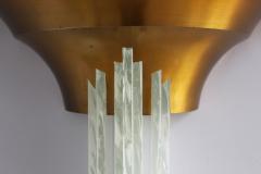 Jean Perzel A Large Fine French Art Deco Bronze Sconce with Cascading Glass Slabs by Perzel - 2067088