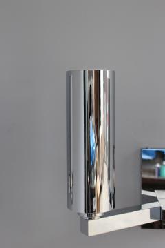 Jean Perzel A Pair of Fine French Art Deco Chrome and Glass Sconces by Perzel - 4381951