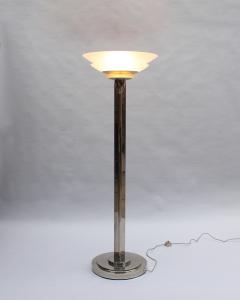 Jean Perzel A Pair of Fine French Art Deco Nickel and Glass Floor Lamps by Perzel - 4349100