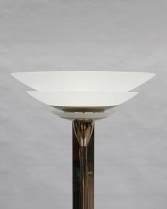 Jean Perzel A Pair of Fine French Art Deco Nickel and Glass Floor Lamps by Perzel - 4349105