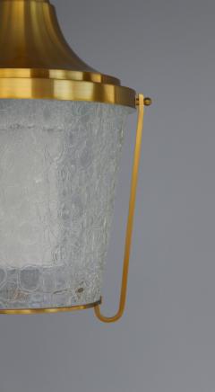 Jean Perzel A Pair of Hanging Bronze and craquel glass Lanterns by Jean Perzel - 2067097