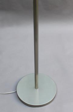 Jean Perzel FINE FRENCH ART DECO NICKEL AND GLASS FLOOR LAMP BY JEAN PERZEL - 977214