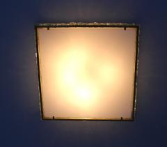 Jean Perzel FINE SQUARE BRASS AND GLASS QUEEN S NECKLACE CEILING LIGHT BY JEAN PERZEL - 977174