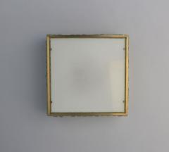 Jean Perzel Fine 1950 s Brass and Glass Square Queen Necklace Ceiling Light by Perzel - 2067070