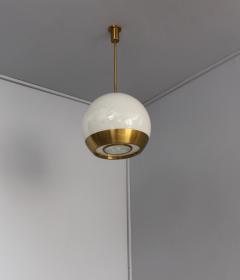 Jean Perzel Fine French 1950 s Glass and Bronze Pendant by Perzel - 1193152