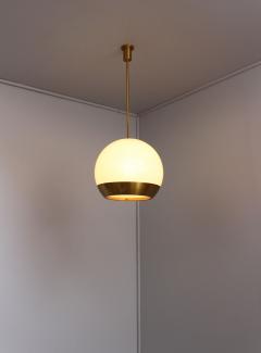 Jean Perzel Fine French 1950 s Glass and Bronze Pendant by Perzel - 1197327