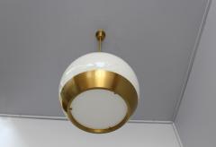 Jean Perzel Fine French 1950 s Glass and Bronze Pendant by Perzel - 1197344