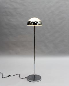 Jean Perzel Fine French 1950s Chrome and Glass Floor Reading Lamp by Jean Perzel - 4316924