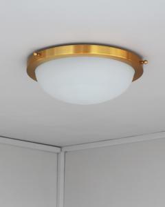 Jean Perzel Fine French 1950s Glass and Brass Flush Mount Sconce by Jean Perzel - 4272244
