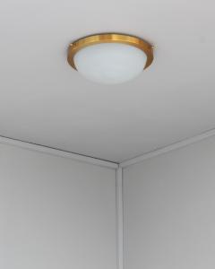 Jean Perzel Fine French 1950s Glass and Brass Flush Mount Sconce by Jean Perzel - 4272245