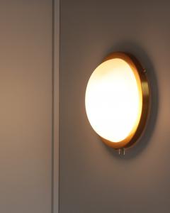 Jean Perzel Fine French 1950s Glass and Brass Flush Mount Sconce by Jean Perzel - 4272247