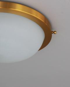 Jean Perzel Fine French 1950s Glass and Brass Flush Mount Sconce by Jean Perzel - 4272250