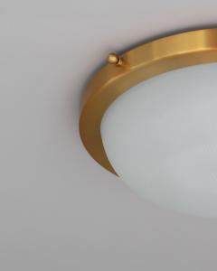 Jean Perzel Fine French 1950s Glass and Brass Flush Mount Sconce by Jean Perzel - 4272251