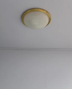 Jean Perzel Fine French 1950s Glass and Brass Flush Mount by Perzel - 3117290