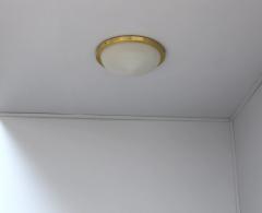 Jean Perzel Fine French 1950s Glass and Brass Flush Mount by Perzel - 3117293