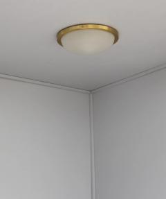 Jean Perzel Fine French 1950s Glass and Brass Flush Mount by Perzel - 3117384