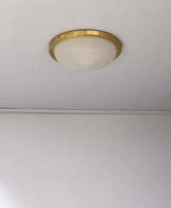 Jean Perzel Fine French 1950s Glass and Brass Flush Mount by Perzel - 3117394