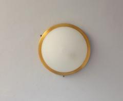 Jean Perzel Fine French 1950s Glass and Brass Flush Mount by Perzel - 3117485