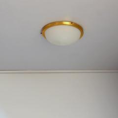 Jean Perzel Fine French 1950s Glass and Brass Flush Mount by Perzel - 3117501