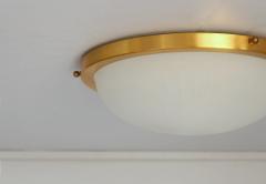 Jean Perzel Fine French 1950s Glass and Brass Flush Mount by Perzel - 3117611