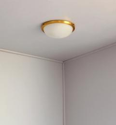 Jean Perzel Fine French 1950s Glass and Brass Flush Mount by Perzel - 3117629