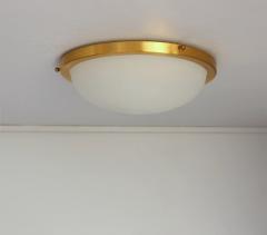 Jean Perzel Fine French 1950s Glass and Brass Flush Mount by Perzel - 3117671