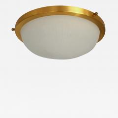 Jean Perzel Fine French 1950s Glass and Brass Flush Mount by Perzel - 3123169