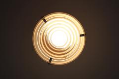 Jean Perzel Fine French 1950s Glass and Chrome Cylindrical Flush Mount by Perzel - 4212347