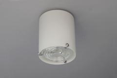 Jean Perzel Fine French 1950s Glass and Chrome Cylindrical Flush Mount by Perzel - 4212349