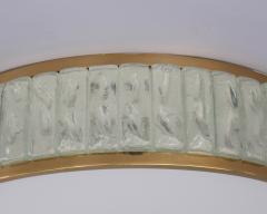 Jean Perzel Fine French 1970s Brass and Glass Queens Necklace Flush Mount by Perzel - 4094431