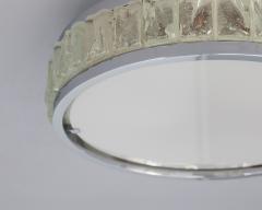 Jean Perzel Fine French 1970s Chrome and Glass Queens Necklace Ceiling Light by Perzel - 4151146