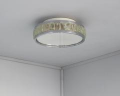 Jean Perzel Fine French 1970s Chrome and Glass Queens Necklace Ceiling Light by Perzel - 4151147