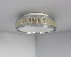 Jean Perzel Fine French 1970s Chrome and Glass Queens Necklace Ceiling Light by Perzel - 4151149