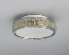 Jean Perzel Fine French 1970s Chrome and Glass Queens Necklace Ceiling Light by Perzel - 4151154